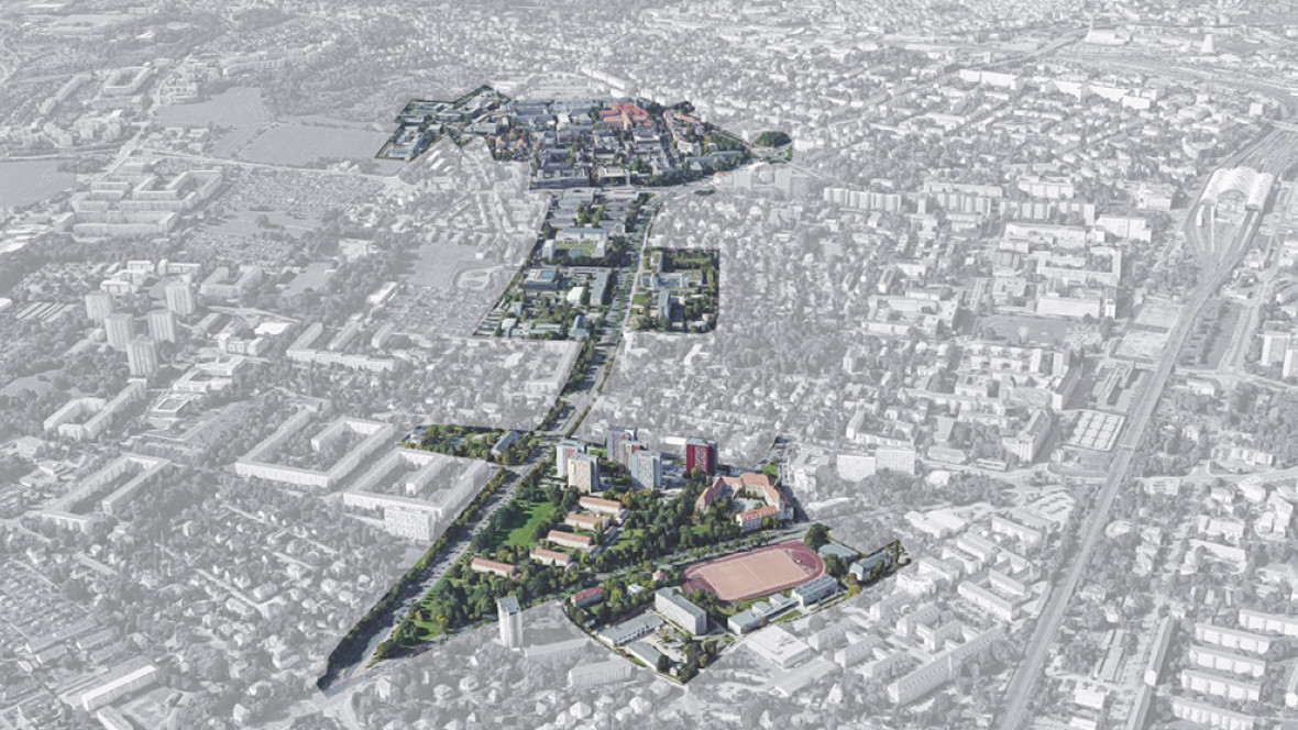 Selected for the masterplan for public space of the TU Dresden in Germany